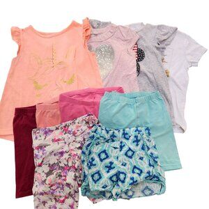 Bundle (10) Youth Girls Summer Outfits Clothing T-Shirt Tanks Jean Jacket Sz 5-7